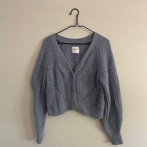 Women's Blue Cardigan Sweater